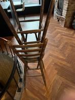 3 stuks Houten Barkruk, Huis en Inrichting, Barkrukken, Ophalen, Gebruikt, Met voetsteun, 60 tot 90 cm