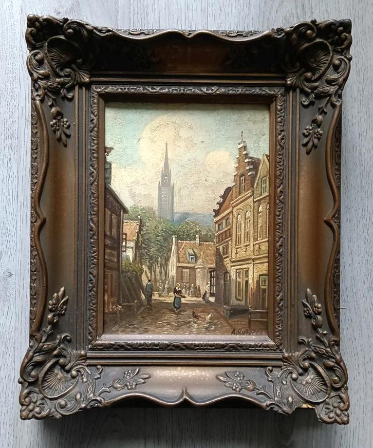 Anton Rutgers (1905-1981)  - Stadsgezicht Delft - 1940, Antiek en Kunst, Kunst | Schilderijen | Klassiek, Ophalen of Verzenden