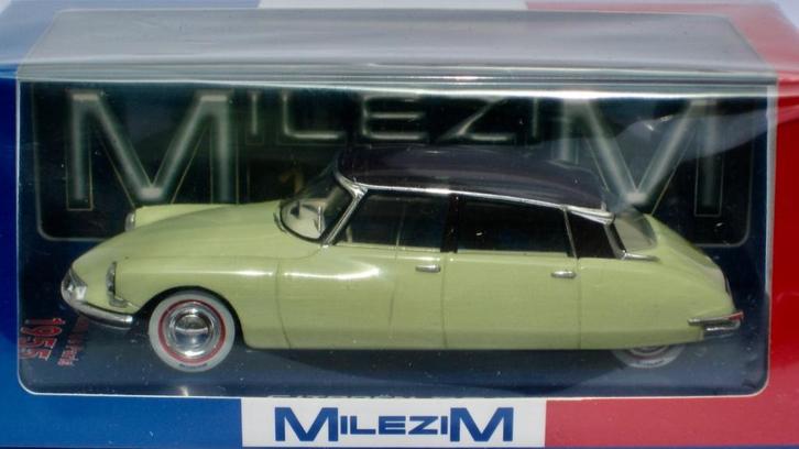 Citroen DS 19 1956 Champagne met aubergine dak Milezim 1:43, Hobby en Vrije tijd, Modelauto's | 1:43, Nieuw, Auto, Overige merken