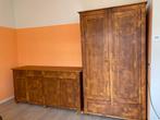 Massief houten hoge kast, Ophalen, 200 cm of meer, Zo goed als nieuw, Minder dan 150 cm