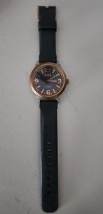 Rosé gold horloge met grijs kunststof bandje, merk Ikki., Ophalen of Verzenden, Zo goed als nieuw, Overige merken