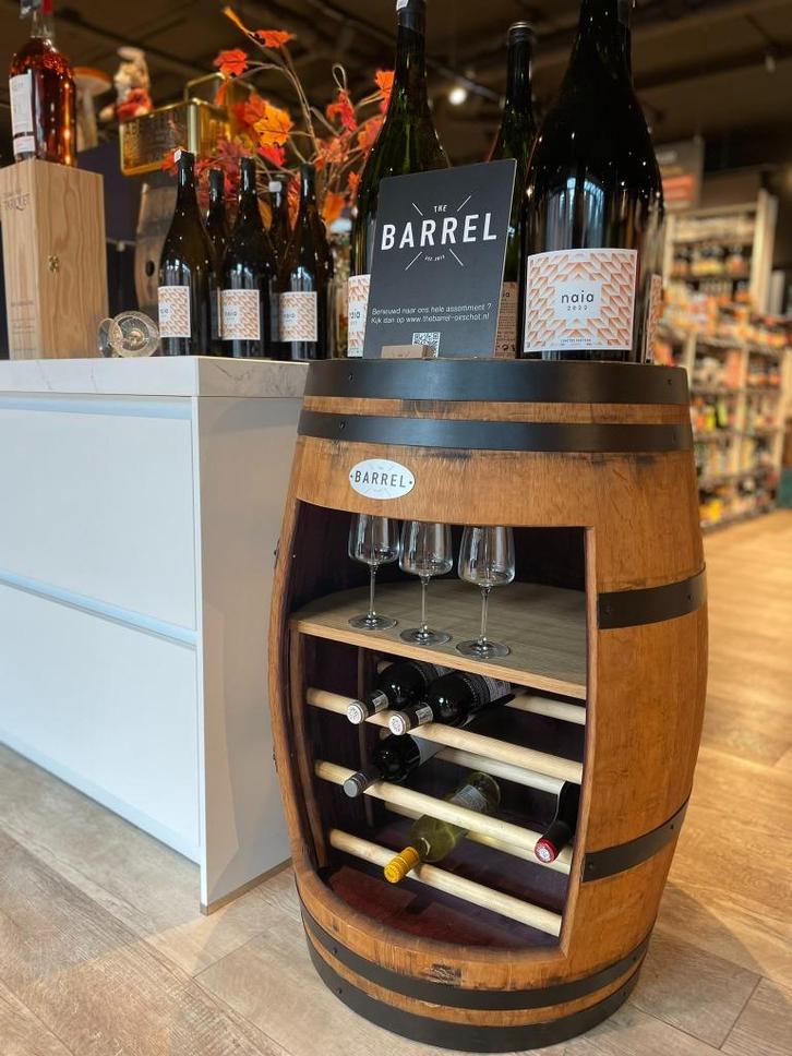 Stel je eigen wijnrek samen-Handgemaakt wijnvat of whiskyvat, Huis en Inrichting, Woonaccessoires | Wijnrekken, Nieuw, 75 cm of meer