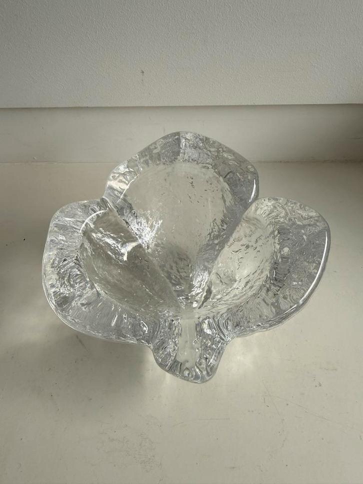 Orrefors Lars Hellsten Glazen Blad Schaal, Antiek en Kunst, Antiek | Glas en Kristal, Ophalen of Verzenden