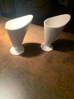 Friet zakjes porselein 2x, Huis en Inrichting, Keuken | Servies, Overige typen, Ophalen of Verzenden, Zo goed als nieuw, Overige stijlen