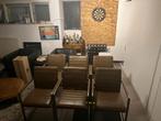 Lederen Stoelen - 6 Stuks, Huis en Inrichting, Stoelen, Ophalen, Gebruikt, Bruin, Metaal