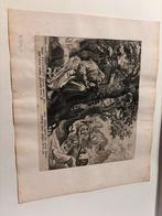 Antieke Kopergravure Johan Sadeler - Eulogius, kluizenaar, Ophalen of Verzenden