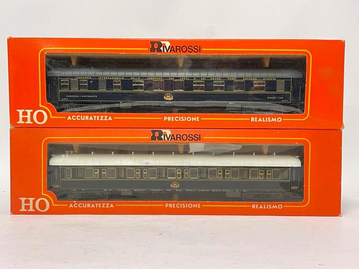 * NIEUW * Rivarossi 2566 2567 * 2 Rijtuigen ORIËNT EXPRESS *, Hobby en Vrije tijd, Modeltreinen | H0, Nieuw, Wagon, Gelijkstroom of Wisselstroom