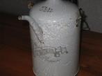 emaille grijs gewolkte olie kan 5 liter, Antiek en Kunst, Antiek | Emaille, Ophalen of Verzenden