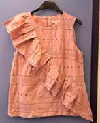 Ted Baker top 'oudroze' met roezel laag, gouden rits S 45129