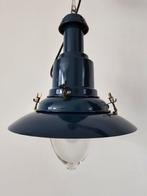Antieke blauw emaille Uccello scheepslamp compleet €59, Antiek en Kunst, Antiek | Lampen, Ophalen of Verzenden