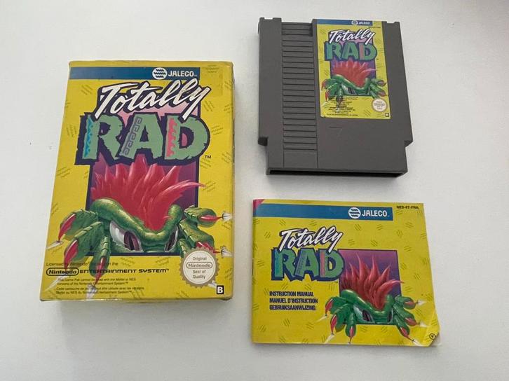 Totally Rad Nintendo NES Compleet CIB PAL FRA, Spelcomputers en Games, Games | Nintendo NES, Zo goed als nieuw, 1 speler, Vanaf 3 jaar