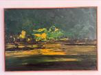 Schilderij olieverf op doek landschap Daan Langeweg, Ophalen of Verzenden