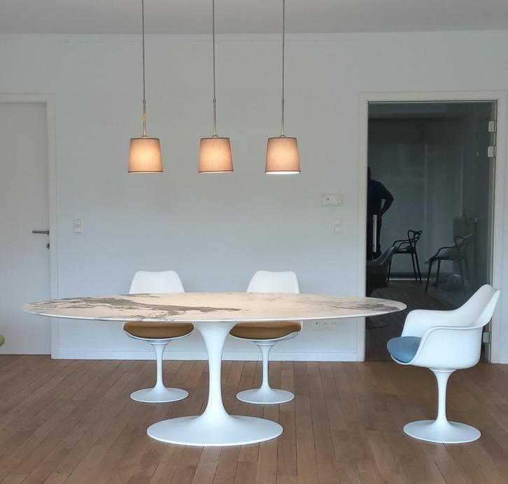 tafel 90 x 180 tulipe tot 244 x 137 eero saarinen , stoelen, Huis en Inrichting, Tafelonderdelen, Nieuw, Tafelblad, 200 cm of meer