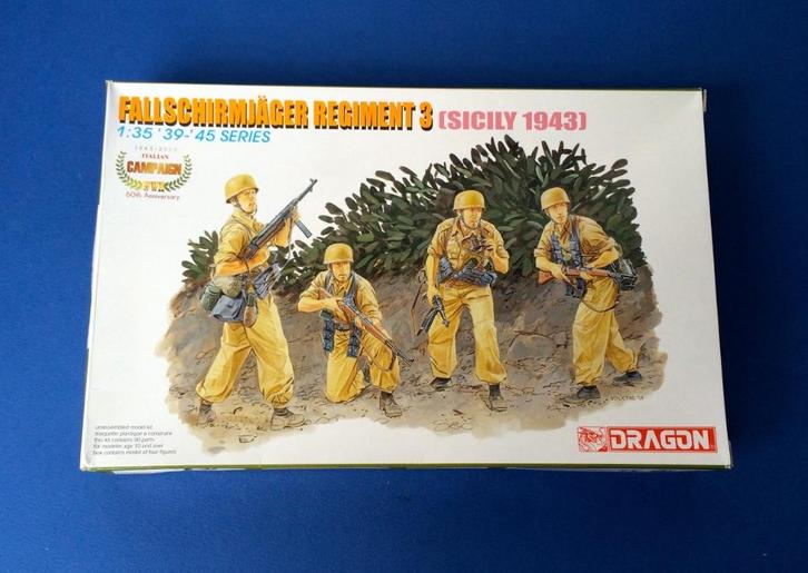 Dragon	6195	Fallschirmjäger Regiment 3 (Sicily 1943)	1/35, Hobby en Vrije tijd, Modelbouw | Auto's en Voertuigen, Nieuw, Tank