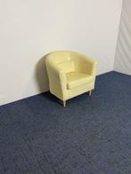 3 x Fauteuil IKEA kunstleer crème, Ophalen, Gebruikt, Minder dan 75 cm, 50 tot 75 cm