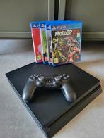 PlayStation 4 Slim met controller en spellen, Spelcomputers en Games, Spelcomputers | Sony PlayStation 4, Met games, Ophalen of Verzenden