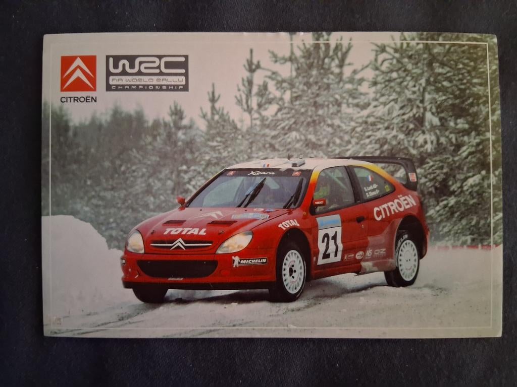sticker briefkaart formaat Citroën Xsara WRC, Ophalen of Verzenden, Zo goed als nieuw