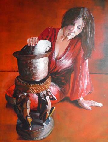 Schilderij Pandorra. Acryl op linnen.  beschikbaar voor biedingen