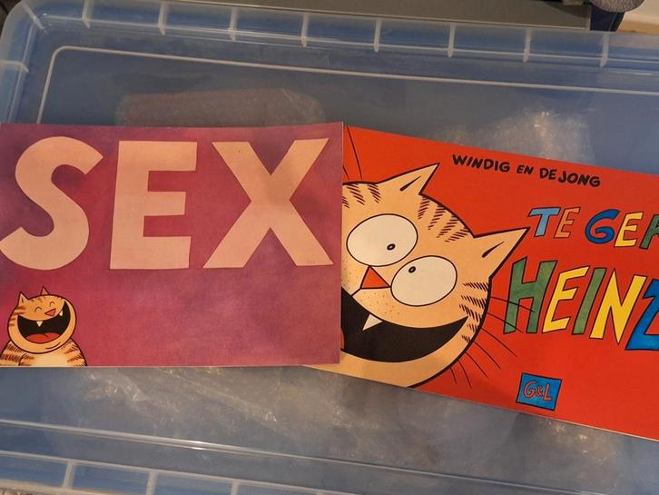 Windig en de Jong stripboeken (2x) SEX en Te Gek Heinz, Boeken, Stripboeken, Gelezen, Meerdere stripboeken, Ophalen of Verzenden