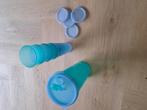 Tupperware sapkan en 4 bekers lekvrij., Huis en Inrichting, Keuken | Tupperware, Ophalen of Verzenden, Zo goed als nieuw, Beker of Kan