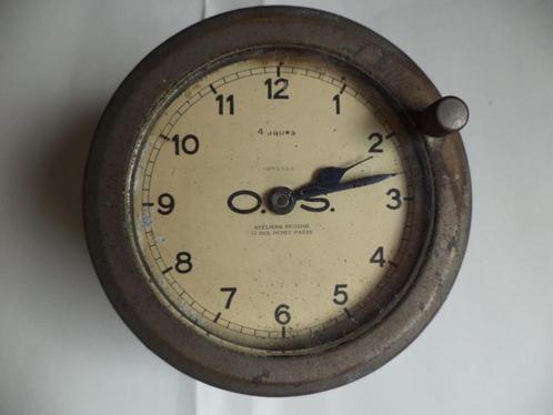 1920 klok instrumentenbord boot auto O.S. Seignol 4 jours, Antiek en Kunst, Antiek | Klokken, Ophalen of Verzenden
