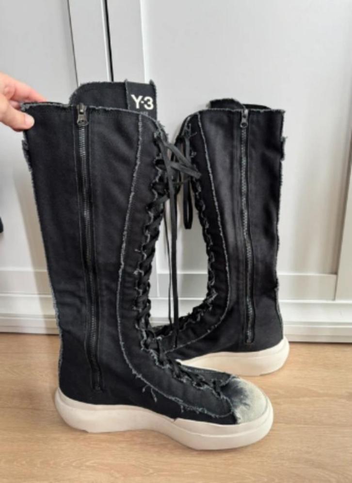 Y-3 adidas laarzen 42.5, Kleding | Heren, Schoenen, Zo goed als nieuw, Boots, Zwart, Verzenden