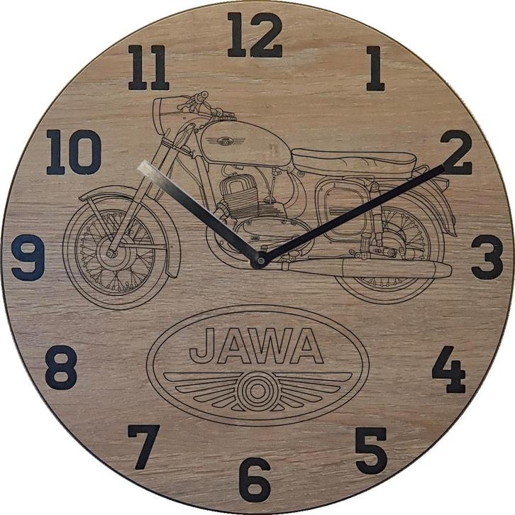 Themaklok met een Jawa motor (1) als thema, Huis en Inrichting, Woonaccessoires | Klokken, Nieuw, Ophalen of Verzenden