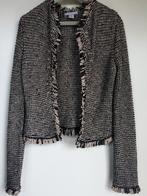 Vintage boucle jasje/vest met franjes van H&M, mt XS, H&M, Overige kleuren, Verzenden, Jasje
