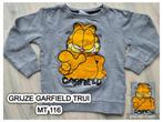 SWEATER GARFIELD GRIJS MT116 (5/6JR), Kinderen en Baby's, Kinderkleding | Maat 116, GARFIELD, Jongen of Meisje, Trui of Vest, Ophalen of Verzenden
