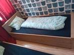 Houten eenpersoonsbed, Ophalen, 90 cm, Eenpersoons, Bruin