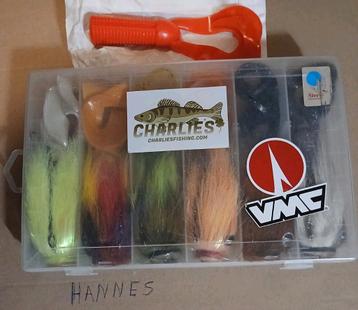 Vmc Mustache rig combo's 6 stuks met tackle box en extra  beschikbaar voor biedingen