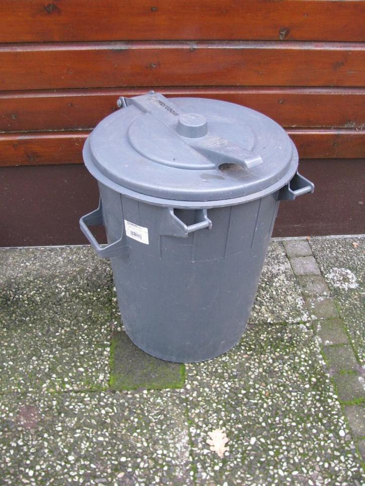 grijze kunststof vuilnisbak prullenbak afvalbak, Huis en Inrichting, Woonaccessoires | Prullenbakken, Zo goed als nieuw, Kunststof