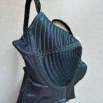 Vintage doorgestikte BH Hunkemöller 75B, Hunkemöller, Ophalen of Verzenden, Blauw, BH