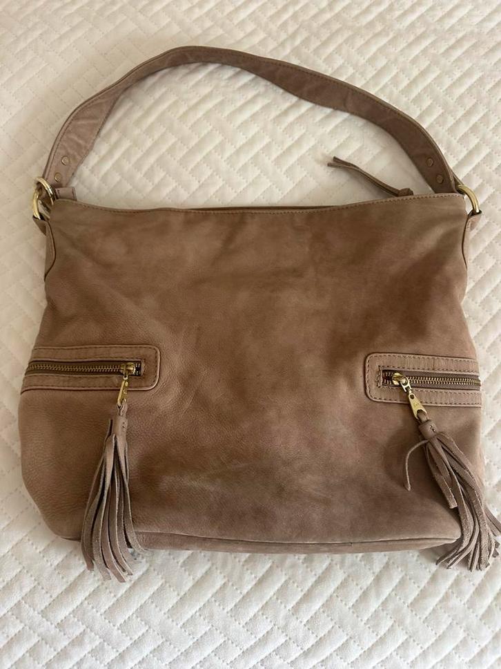 Leren tas Fab - Fabienne Chapot, Sieraden, Tassen en Uiterlijk, Tassen | Damestassen, Zo goed als nieuw, Handtas, Bruin, Ophalen of Verzenden