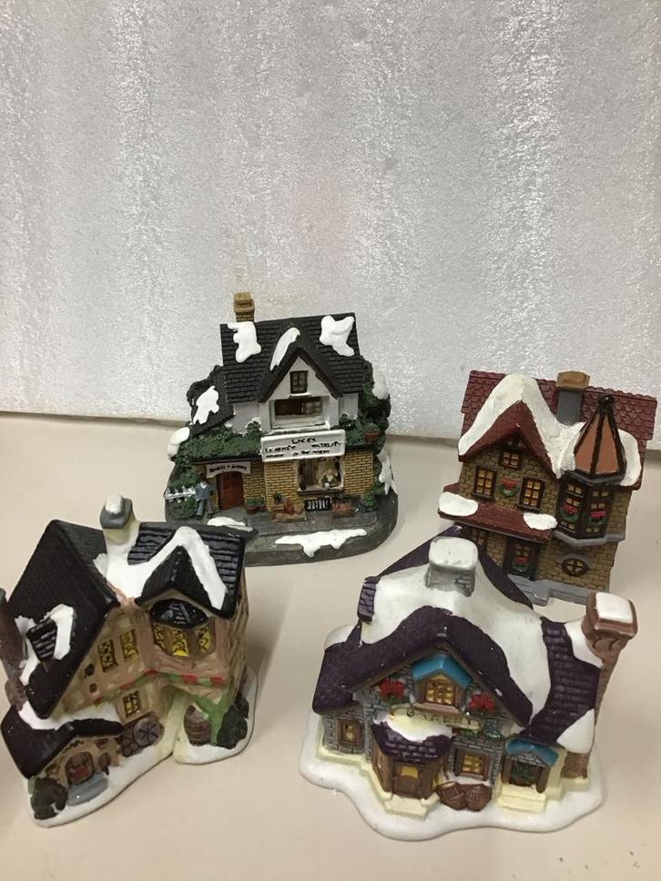 Kersthuisjes Set, Diversen, Kerst, Gebruikt, Ophalen of Verzenden