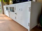 Vintage/industrieel tv-dressoir wit metaal locker, Minder dan 100 cm, 25 tot 50 cm, Gebruikt, Metaal