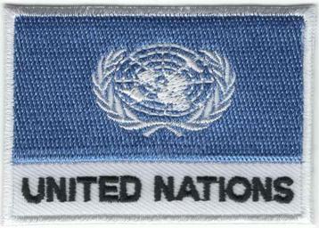 United Nations vlag stoffen opstrijk patch embleem beschikbaar voor biedingen