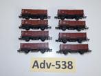 Adv-538 N Spoor Hogebakwagons 3529 Minitrix, Gebruikt, Gelijkstroom, Trix, Wagon