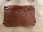Vintage Bruin Leren Aktetas - 1950 met rits, 40 tot 60 cm, Gebruikt, 20 tot 30 cm, Bruin