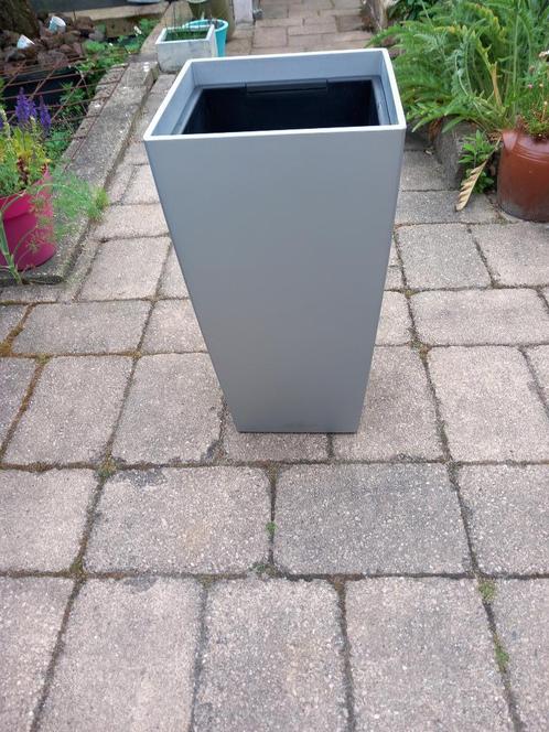 Lechuza Premium Cubico 30 plantenbak grijs / zilver, Tuin en Terras, Bloembakken en Plantenbakken, Zo goed als nieuw, Kunststof