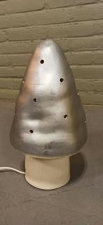 Vintage Heico mushroom lamp, zilver, Tweedehands, Ophalen of Verzenden, Minder dan 50 cm, Kunststof