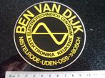 sticker Ben van Dijk nistelrode uden oss den bosch logo, Verzamelen, Stickers, Verzenden, Zo goed als nieuw, Bedrijf of Vereniging