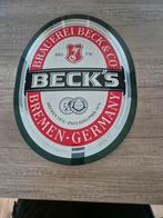 Oud Becks Reclamebord - Goede Staat!, Ophalen of Verzenden, Gebruikt, Reclamebord