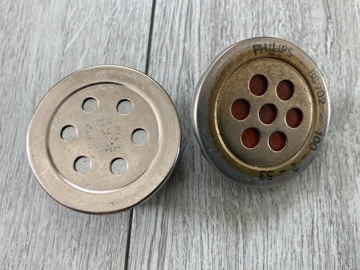 Microfoon en luidspreker voor draaischijf telefoon jaren ‘60, Telecommunicatie, Vaste telefoons | Niet Draadloos, Gebruikt, Bakeliet