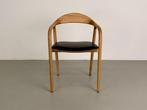 Artisan Neva eetkamerstoel, Eiken, Select leer, Huis en Inrichting, Stoelen, Ophalen, Bruin, Nieuw, Hout