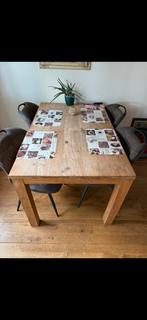 Teakhouten eettafel (gratis ophalen), Huis en Inrichting, Tafels | Eettafels, Ophalen, Gebruikt, 100 tot 150 cm, Teakhout