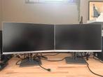 Twee HP E243 24 inch monitoren met DisplayPort, Computers en Software, Monitoren, Ophalen, Gebruikt, IPS, In hoogte verstelbaar