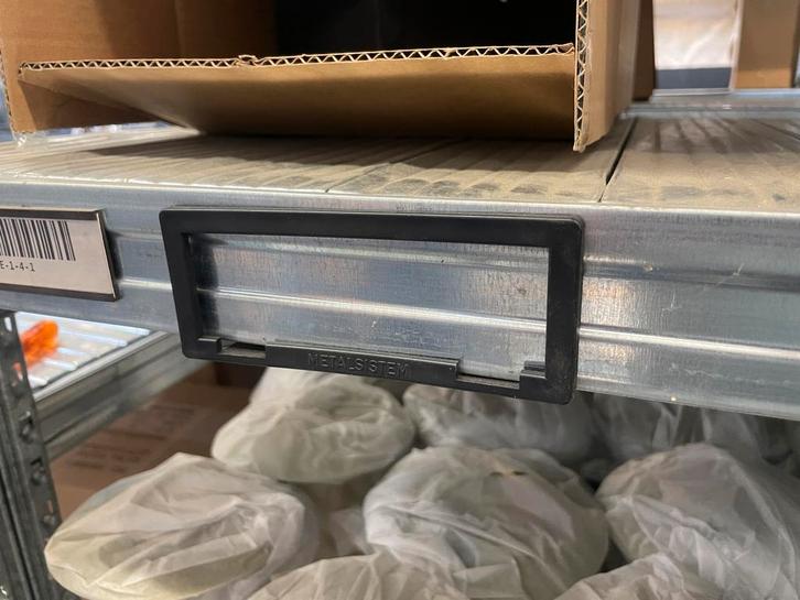 Metalsistem Kaartjes Houders - Volle Doos Stelling Labels, Huis en Inrichting, Kasten | Stellingkasten, Nieuw, Ophalen of Verzenden