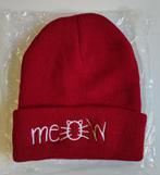 NIEUW Warme rode 'Meow' kattenmuts unisex one size fits all, Ophalen of Verzenden, Nieuw, Muts