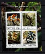 djibouti 2018 pf blok apen monkey's wildlife zoogdieren 1, Ophalen of Verzenden, Postfris, Dier of Natuur